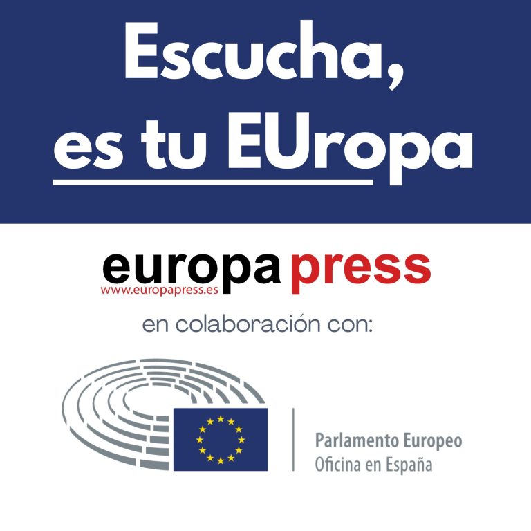 Carátula del podcast ‘Escucha, es tu EUropa’, un proyecto de Europa Press en colaboración con el Parlamento Europeo para divulgar el papel de la Eurocámara entre los ciudadanos, especialmente, entre los más jóvenes. Te contaremos cómo se conforma y cómo funciona la institución y, especialmente, cómo las decisiones que se toman en Estrasburgo y en Bruselas inciden en tu vida diaria.